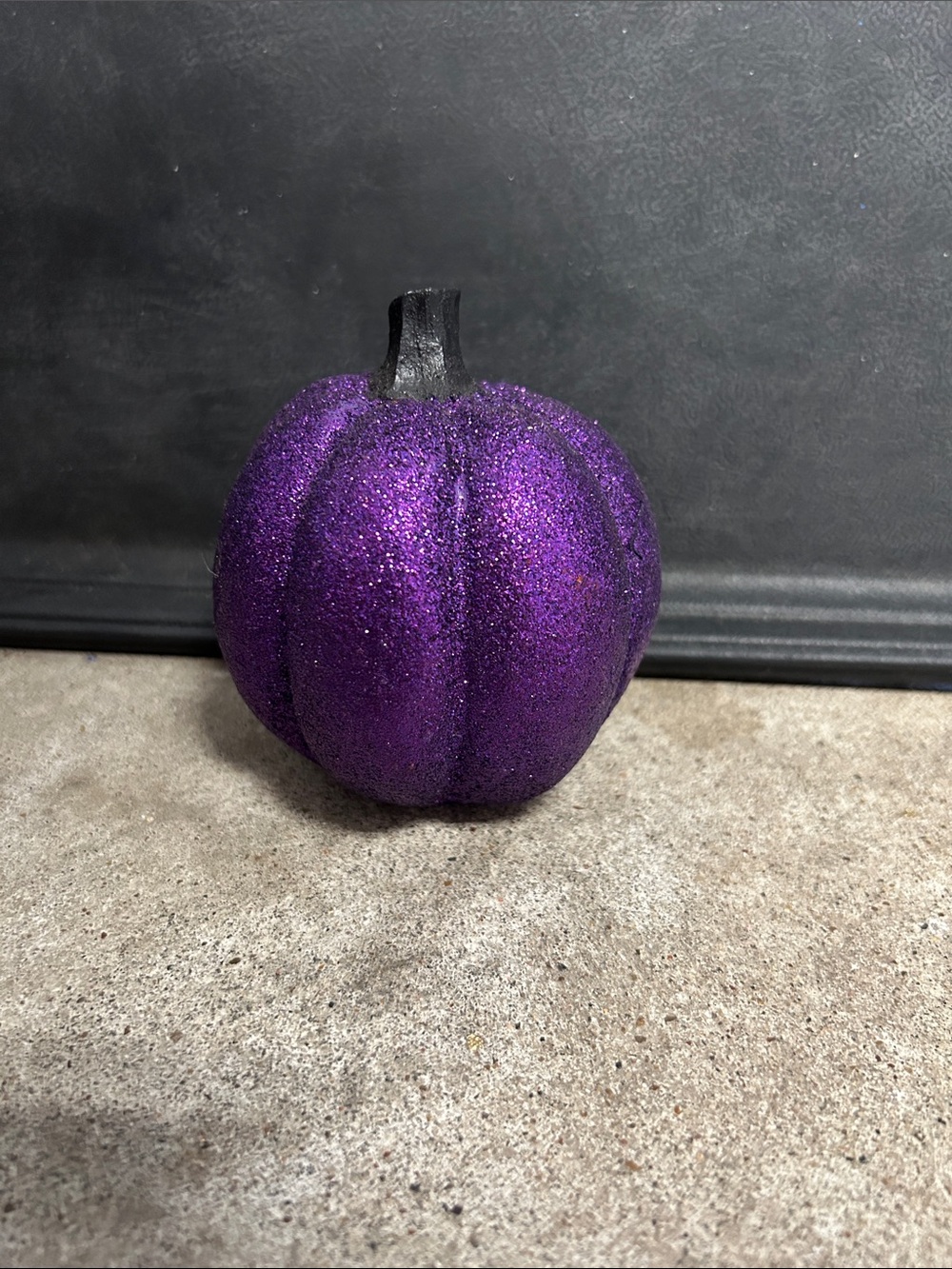 Glitter Purple Decorative Pumpkin